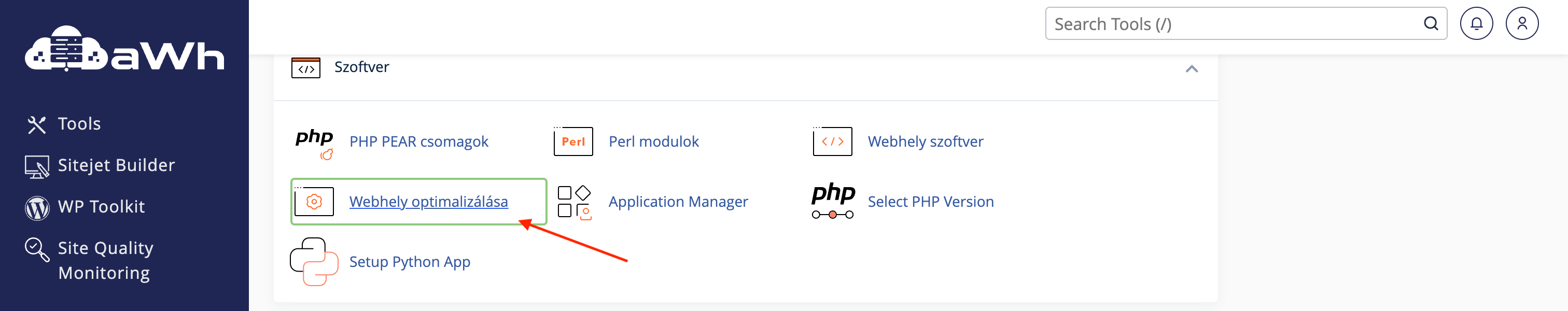 Webhely optimalizálása cPanel